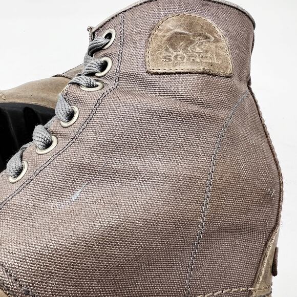 [Sorel] PDX Wedge Casual Ankle Boots Taupe Brown Lace Up Waterproof Winter 9.5 - Picture 10 of 12